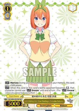 Image of Still Hiding Her True Feelings, Yotsuba Nakano (IGP) (5HY/WE43-E07IGP IGP) - The Quintessential Quintuplets Specials Premium Booster