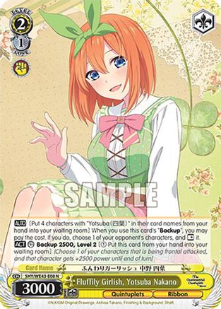 Image of Fluffily Girlish, Yotsuba Nakano (5HY/WE43-E08 N) - The Quintessential Quintuplets Specials Premium Booster