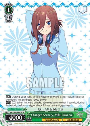 Image of Changed Scenery, Miku Nakano (5HY/WE43-E16 N) - The Quintessential Quintuplets Specials Premium Booster