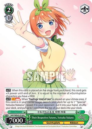 Image of Their Respective Futures, Yotsuba Nakano (5HY/WE43-E18 N) - The Quintessential Quintuplets Specials Premium Booster