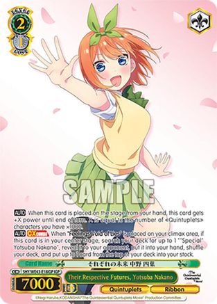 Image of Their Respective Futures, Yotsuba Nakano (IGP) (5HY/WE43-E18IGP IGP) - The Quintessential Quintuplets Specials Premium Booster