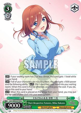 Image of Their Respective Futures, Miku Nakano (5HY/WE43-E19 N) - The Quintessential Quintuplets Specials Premium Booster