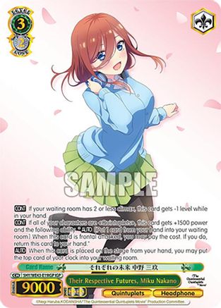 Image of Their Respective Futures, Miku Nakano (IGP) (5HY/WE43-E19IGP IGP) - The Quintessential Quintuplets Specials Premium Booster