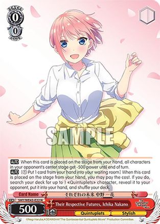 Image of Their Respective Futures, Ichika Nakano (5HY/WE43-E22 N) - The Quintessential Quintuplets Specials Premium Booster