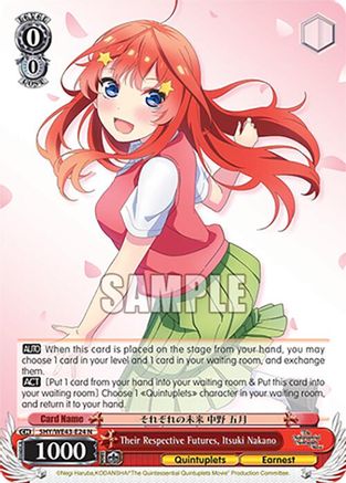 Image of Their Respective Futures, Itsuki Nakano (5HY/WE43-E24 N) - The Quintessential Quintuplets Specials Premium Booster