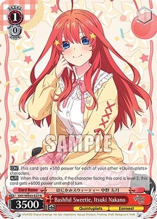 Image of Bashful Sweetie, Itsuki Nakano (5HY/WE43-E27 N) - The Quintessential Quintuplets Specials Premium Booster