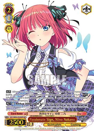 Image of Passionate Sign, Nino Nakano (IGP) (5HY/WE43-E32IGP IGP) - The Quintessential Quintuplets Specials Premium Booster