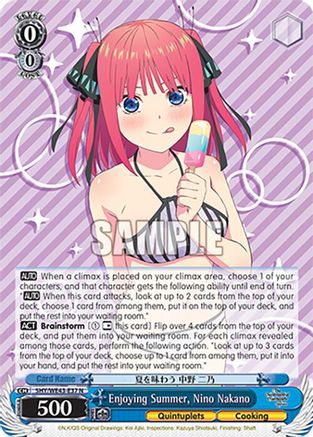 Image of Enjoying Summer, Nino Nakano (5HY/WE43-E37 N) - The Quintessential Quintuplets Specials Premium Booster