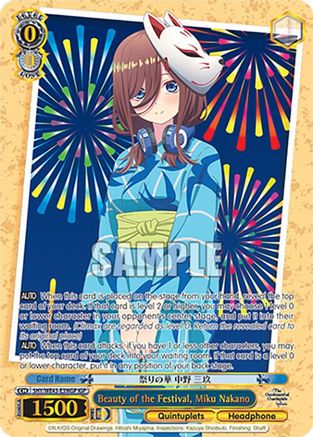 Image of Beauty of the Festival, Miku Nakano (IGP) (5HY/WE43-E39IGP IGP) - The Quintessential Quintuplets Specials Premium Booster