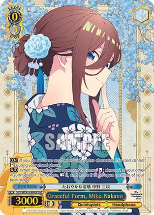 Image of Graceful Form, Miku Nakano (IGP) (5HY/WE43-E40IGP IGP) - The Quintessential Quintuplets Specials Premium Booster