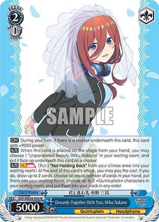 Image of Onwards Together With You, Miku Nakano (5HY/WE43-E43 N) - The Quintessential Quintuplets Specials Premium Booster