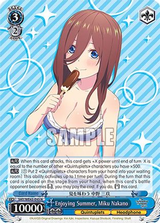 Image of Enjoying Summer, Miku Nakano (5HY/WE43-E45 N) - The Quintessential Quintuplets Specials Premium Booster