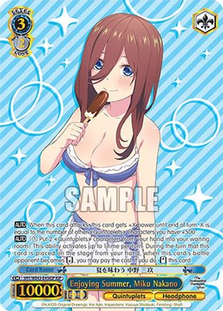 Image of Enjoying Summer, Miku Nakano (IGP) (5HY/WE43-E45IGP IGP) - The Quintessential Quintuplets Specials Premium Booster