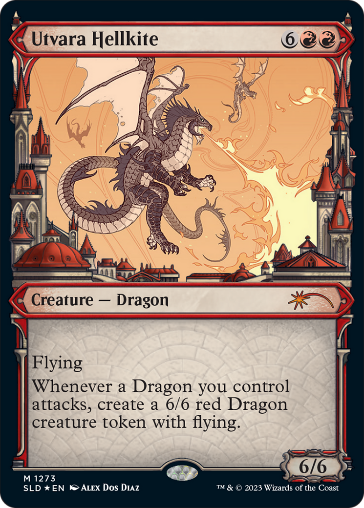 Image of Utvara Hellkite (Halo Foil) (SLD-1273) - Secret Lair Drop: (Showcase) Foil