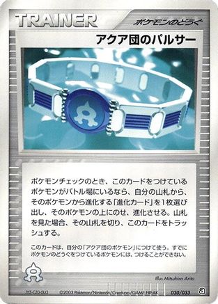 Image of Team Aqua Belt (030/033) - Aqua Deck Kit Unlimited