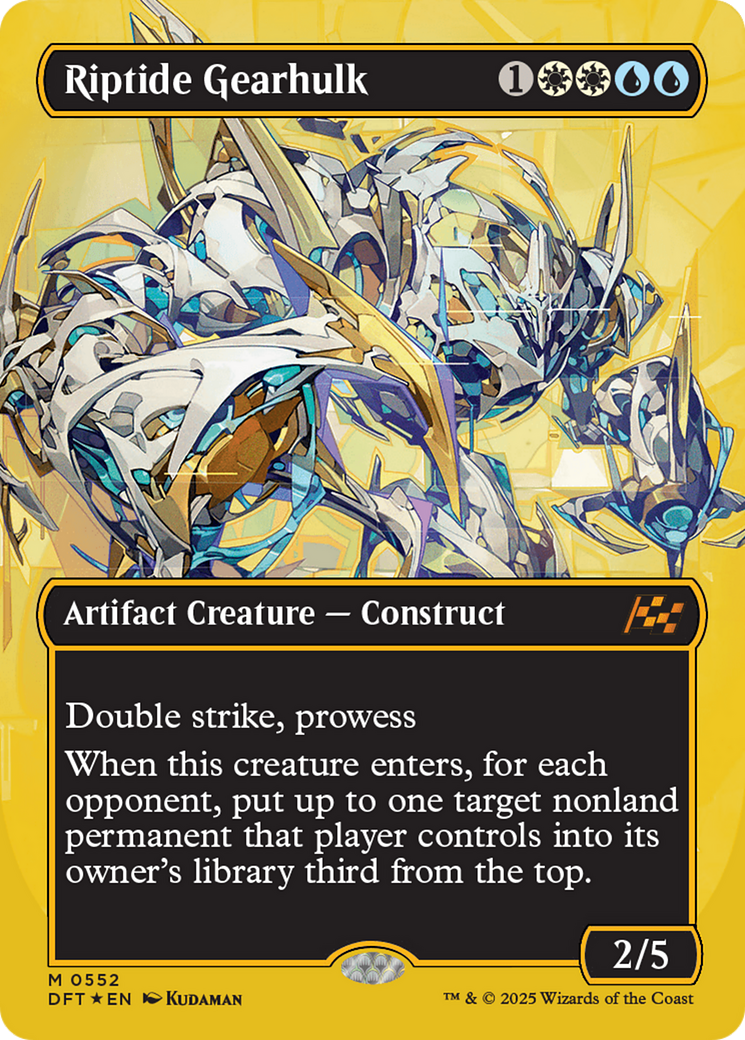 Image of Riptide Gearhulk (Borderless) (First-Place Foil) (DFT-552) - Aetherdrift (Borderless) Foil