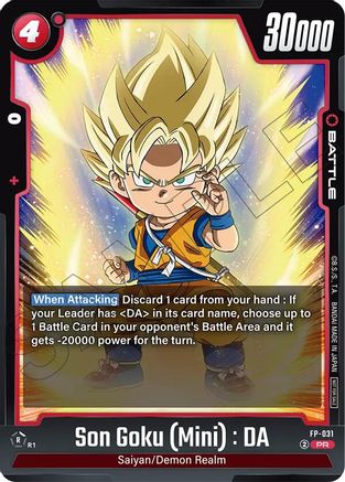 Image of Son Goku (Mini) : DA - FP-031 (FP-031) - Fusion World Promotion Cards and Packs