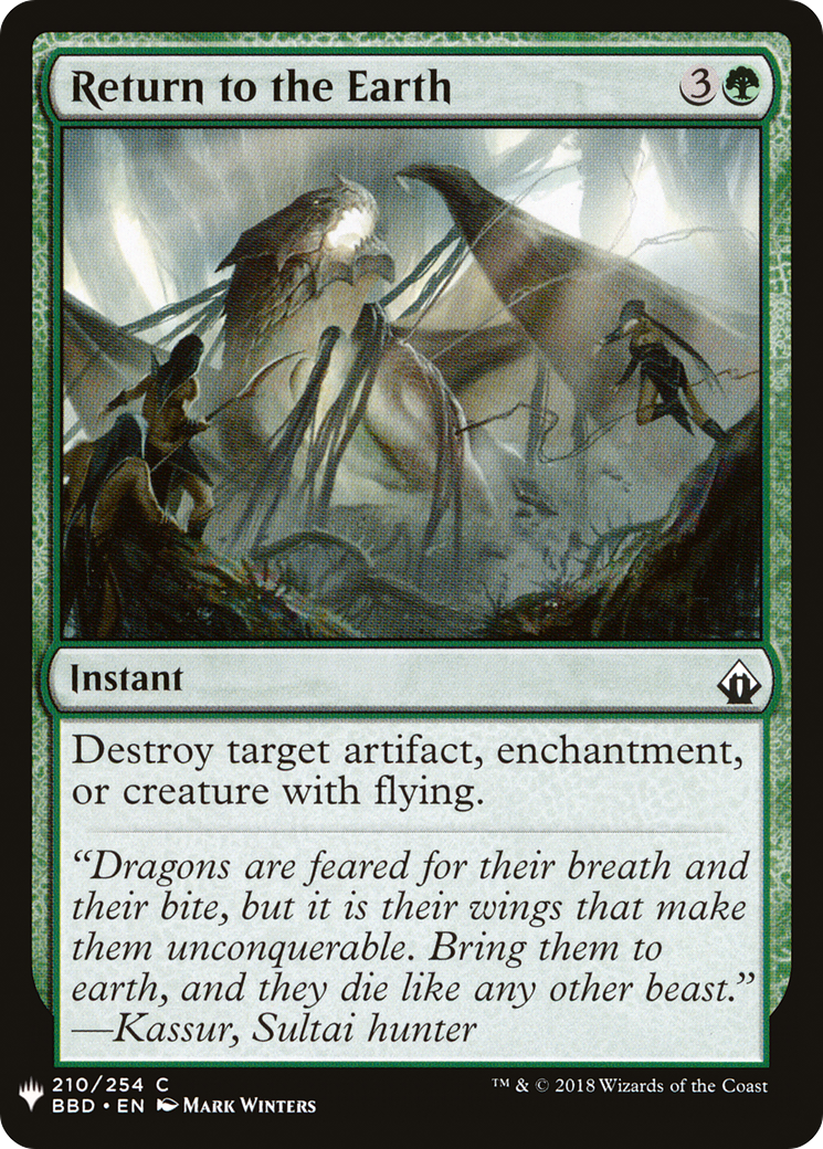 Image of Return to the Earth (LIST-210) - The List