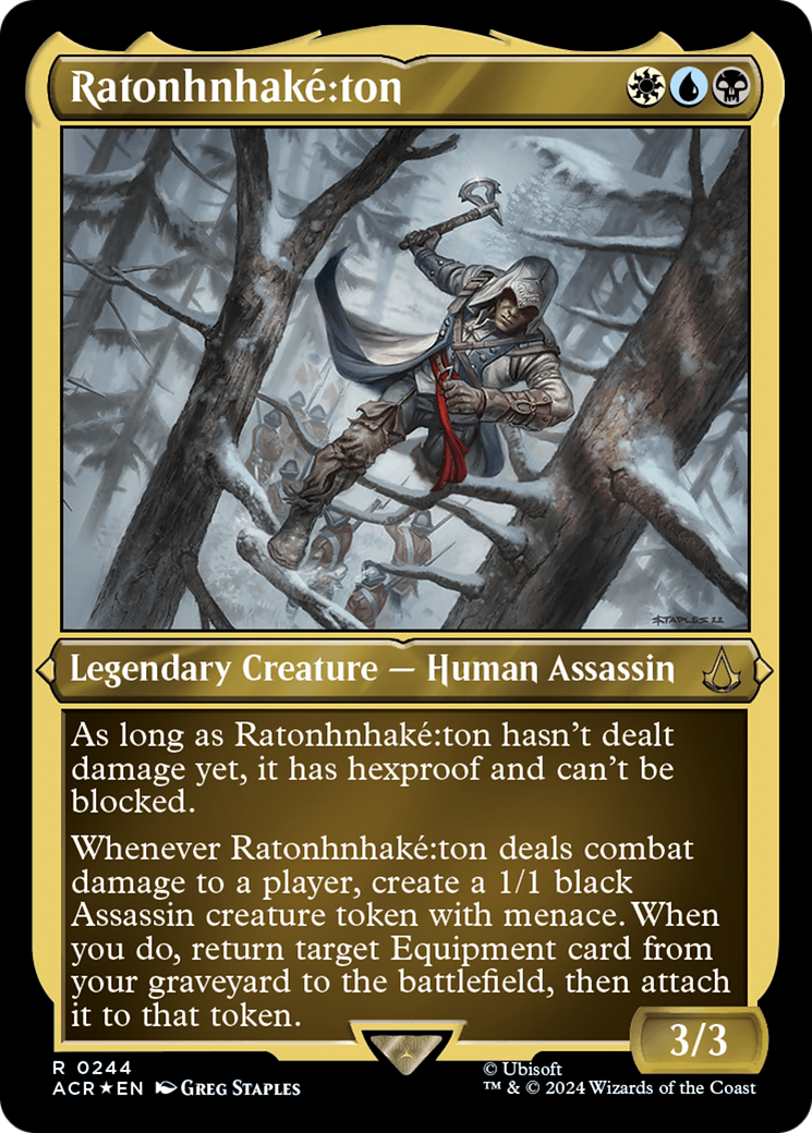 Image of Ratonhnhaké꞉ton (ACR-244) - Assassin's Creed Etched Foil