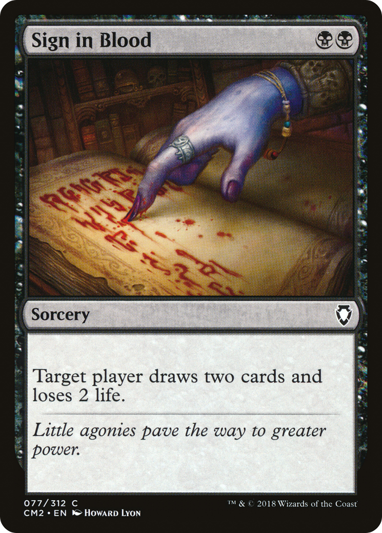 Image of Sign in Blood (CM2-077) - Commander Anthology Volume II