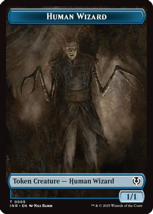 Image of Human Wizard // Emblem - Jace, Unraveler of Secrets Double-Sided Token (INR-5 // 25) - Innistrad Remastered