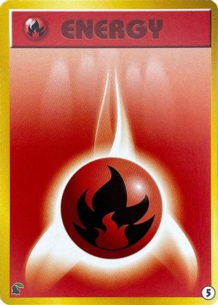 Image of Basic Fire Energy - 5 (5) - Intro Pack Neo Chikorita