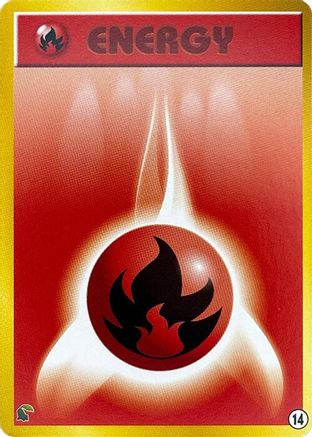 Image of Basic Fire Energy - 14 (14) - Intro Pack Neo Chikorita