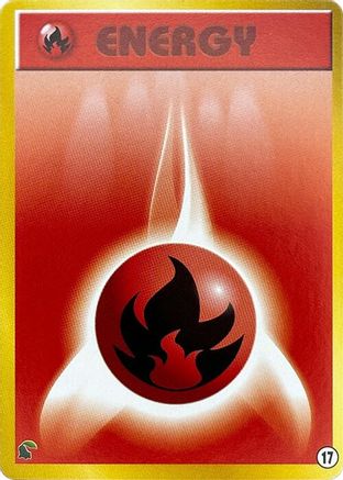 Image of Basic Fire Energy - 17 (17) - Intro Pack Neo Chikorita