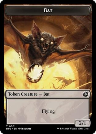 Image of Bat // Plot Double-Sided Token (BIG-1 // 20) - Outlaws of Thunder Junction: The Big Score