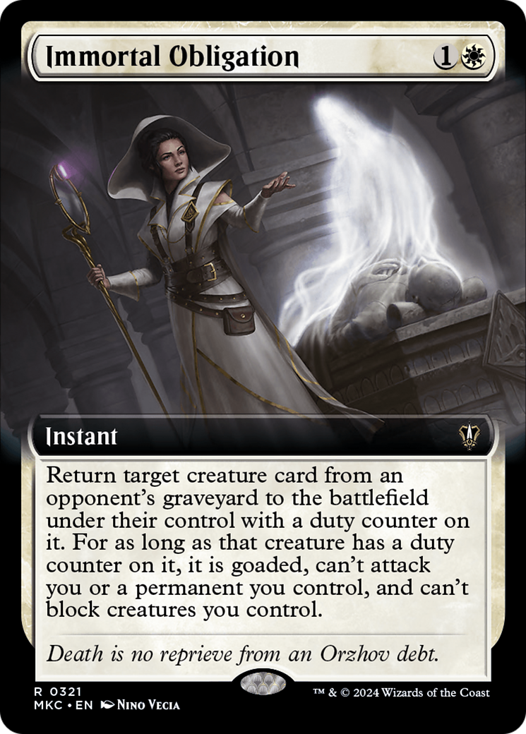Image of Immortal Obligation (Extended Art) (MKC-321) - Murders at Karlov Manor Commander: (Extended Art)