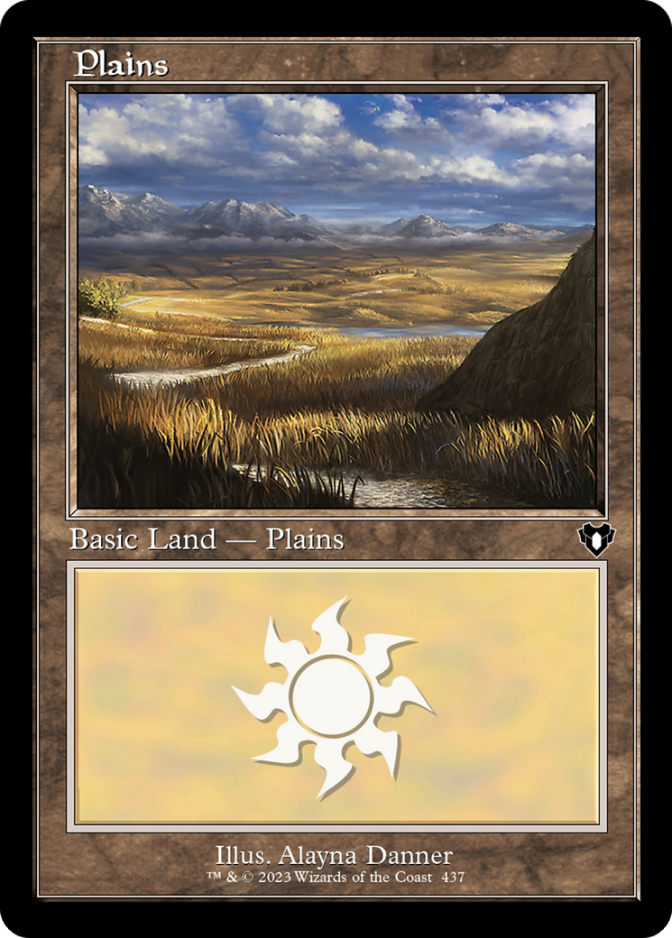 Image of Plains (437) (Retro Frame) (CMM-437) - Commander Masters Foil