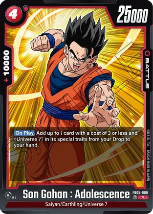 Image of Son Gohan : Adolescence - FB05-008 (FB05-008) - New Adventure Holofoil