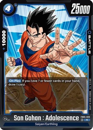 Image of Son Gohan : Adolescence - FB05-033 (FB05-033) - New Adventure Holofoil