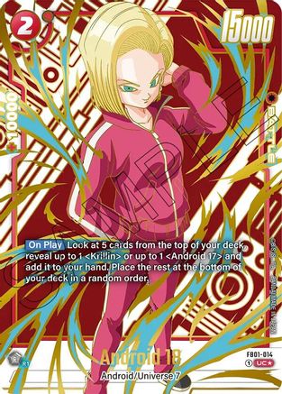 Image of Android 18 - FB01-014 (Alternate Art) (FB01-014) - Awakened Pulse Alternate Art Reprints Holofoil