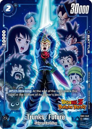 Image of Trunks : Future - FB01-049 (Dragon Ball Z Dokkan Battle Alternate Art) (FB01-049) - Awakened Pulse Alternate Art Reprints Holofoil