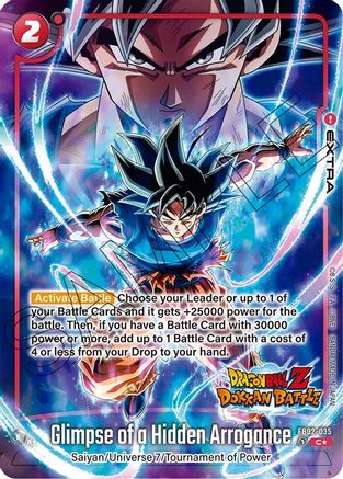 Image of Glimpse of a Hidden Arrogance (Dragon Ball Z Dokkan Battle Alternate Art) (FB02-035) - Blazing Aura Alternate Art Reprints Holofoil