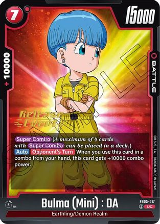 Image of Bulma (Mini) : DA (FB05-017) - New Adventure Release Event Cards