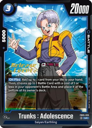 Image of Trunks : Adolescence (FB05-035) - New Adventure Release Event Cards