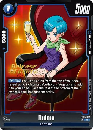 Image of Bulma - FB05-037 (FB05-037) - New Adventure Release Event Cards