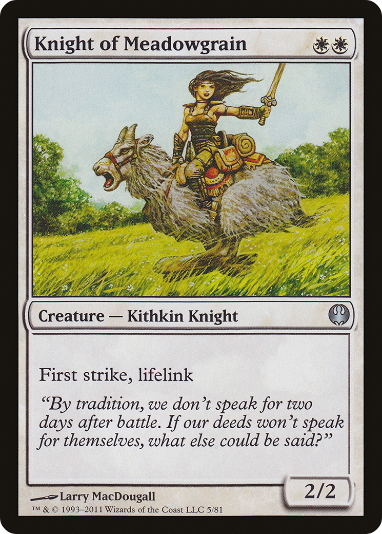 Image of Knight of Meadowgrain (DDG-005) - Duel Decks: Knights vs. Dragons
