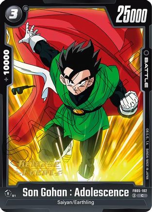Image of Son Gohan : Adolescence - FB05-102 (FB05-102) - New Adventure Release Event Cards
