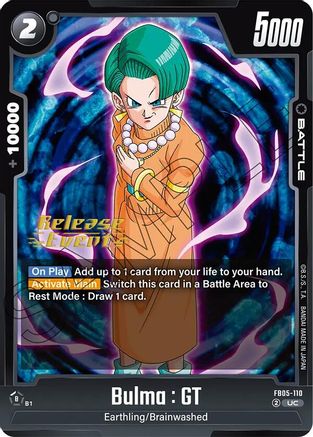 Image of Bulma : GT (FB05-110) - New Adventure Release Event Cards
