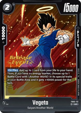 Image of Vegeta - FB05-112 (FB05-112) - New Adventure Release Event Cards