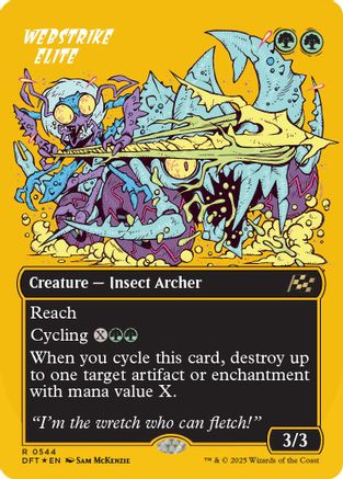 Image of Webstrike Elite (Borderless) (First-Place Foil) (DFT-544) - Aetherdrift Foil