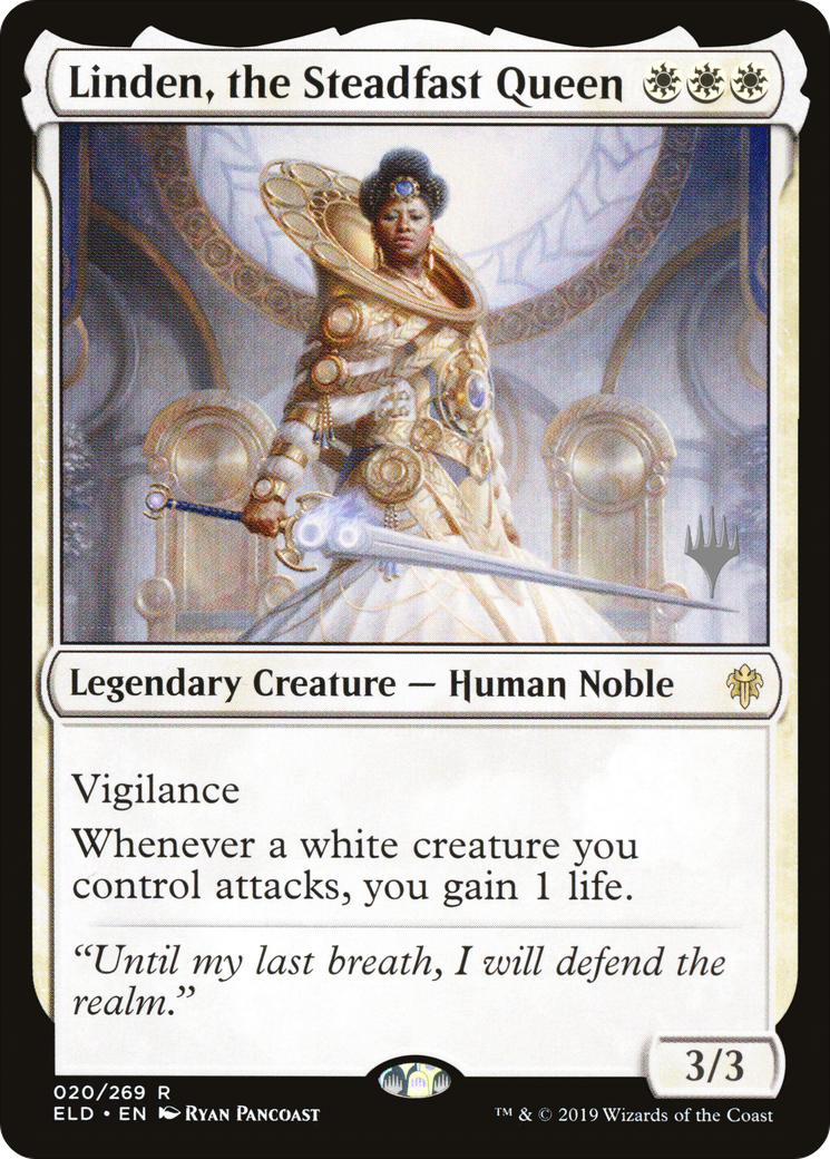 Image of Linden, the Steadfast Queen (PPELD-20P) - Throne of Eldraine Promos