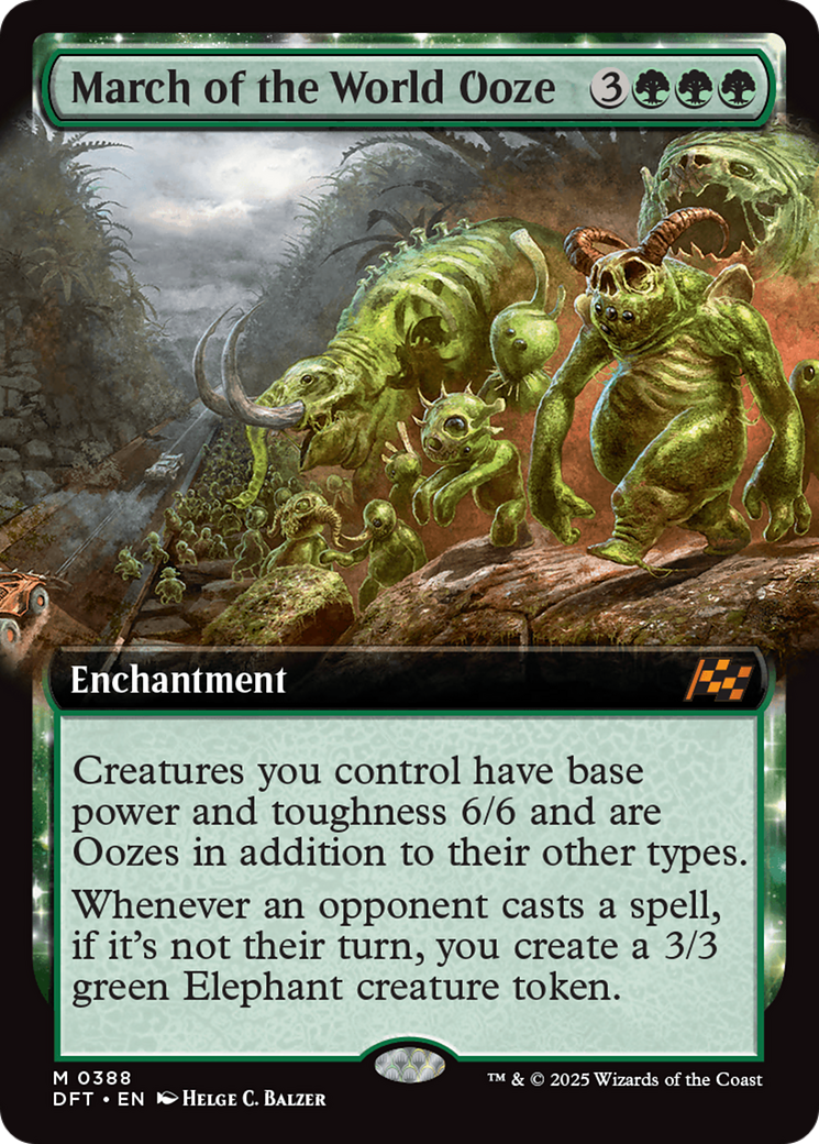 Image of March of the World Ooze (Extended Art) (DFT-388) - Aetherdrift: (enchantment, Extended Art)