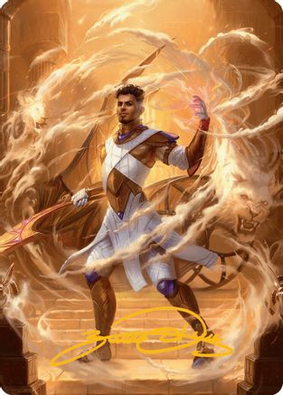 Image of Basri, Tomorrow's Champion Art Card (Gold-Stamped Signature) (AADFT-009) - Art Series: Aetherdrift