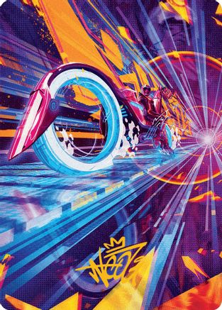 Image of Spotcycle Scouter Art Card (Gold-Stamped Signature) (AADFT-037) - Art Series: Aetherdrift