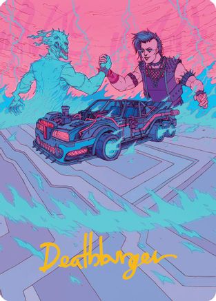 Image of Demonic Junker Art Card (Gold-Stamped Signature) (AADFT-040) - Art Series: Aetherdrift