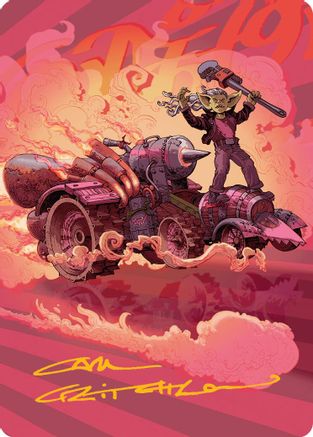 Image of Burner Rocket Art Card (Gold-Stamped Signature) (AADFT-041) - Art Series: Aetherdrift